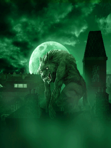 Loup garou lune verte