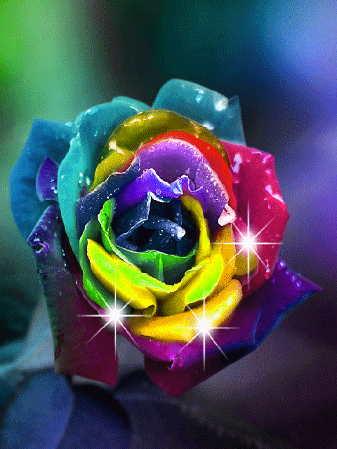 Rose brillante multicolore