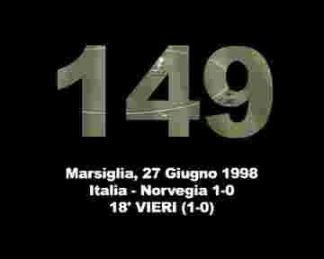 Italie vs Norvege : Vieri seul contre deux adversaires,marque un but!