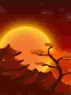 Crépuscule chinois nuage