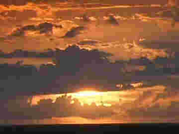 Vue sur l'océan et coucher du soleil