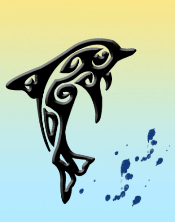 Tattoo maori dauphin