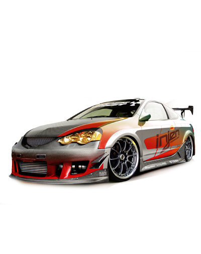 Voiture tuning rouge grise