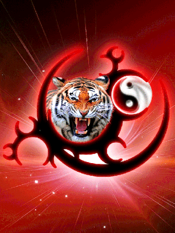 Tigre yin yang Tribal
