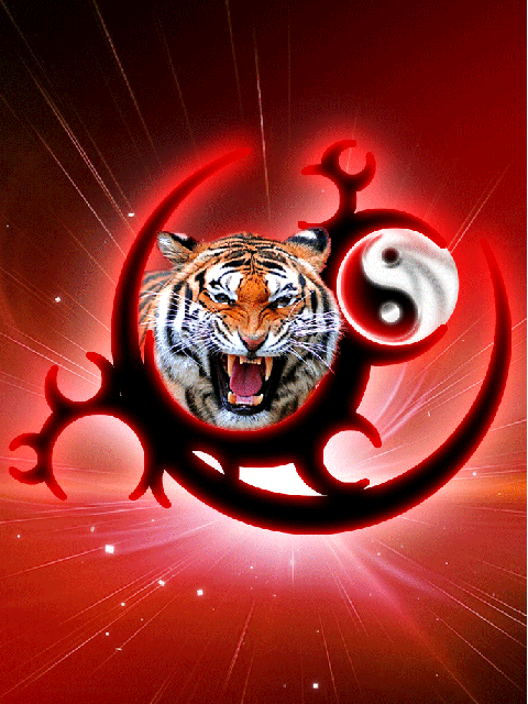 Tigre yin yang Tribal