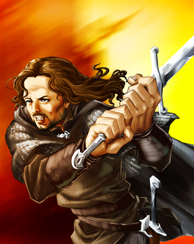 Aragorn combat avec rage