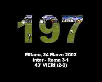 Inter Milan vs Rome : Vieri donne un coup de tête et marque un but!